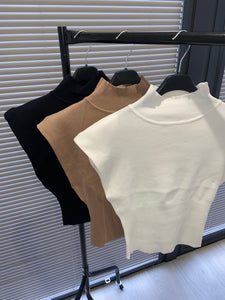 Yunis knit shoulder pad top - choose colour