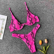 Load image into Gallery viewer, Lalara snake bikini - pink