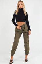 Load image into Gallery viewer, Macey pocket detail cargos - khaki