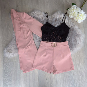 Isla blazer and shorts set - pink
