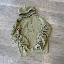 Load image into Gallery viewer, Nora ruched sleeve hoodie - sage