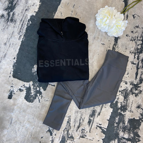Maci charcoal matt leather look leggings