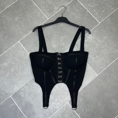 Huda corset top - black