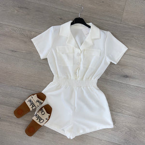 Ally playsuit - white