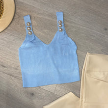 Load image into Gallery viewer, Lacey blouse and bralet set - blue