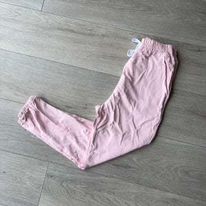 Plain stretch waist  jogger - pink