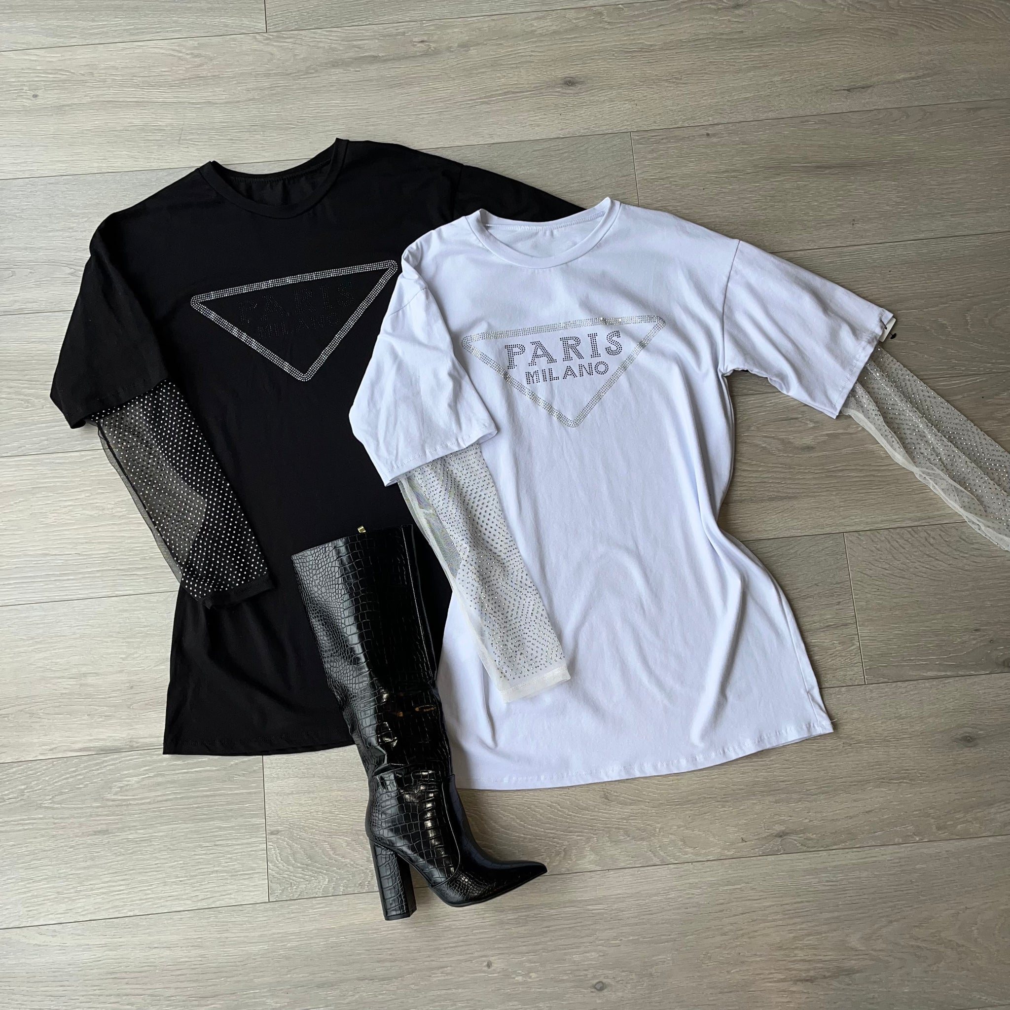 Long band sales t shirt dress