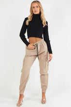 Load image into Gallery viewer, Macey pocket detail cargos - beige