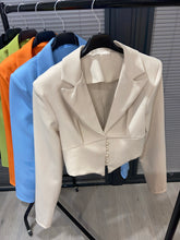 Load image into Gallery viewer, Joelle corset crop blazer - choose colour