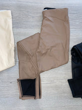 Load image into Gallery viewer, Bailey split hem leather look leggings - taupe