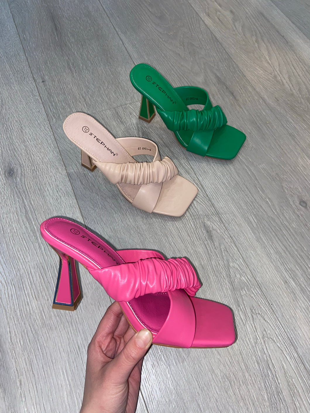 Margot mule heels - pink