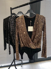 Load image into Gallery viewer, Maddison sequin bodysuit - choose colour