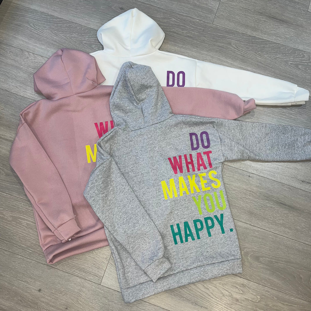Happy hoodie - grey/rainbow
