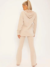Load image into Gallery viewer, Idah hoodie top and flare trousers co-ord - nude