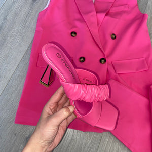 Margot mule heels - pink