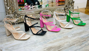 Fia strappy block heels - choose colour