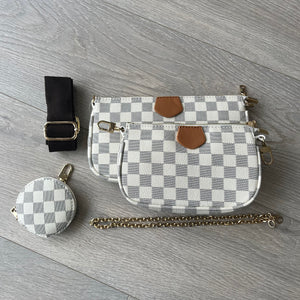 Checker multi pochette bag - choose colour