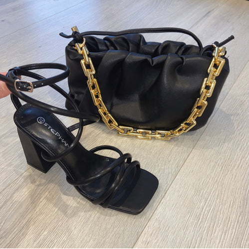Morgan chain strap bag - black